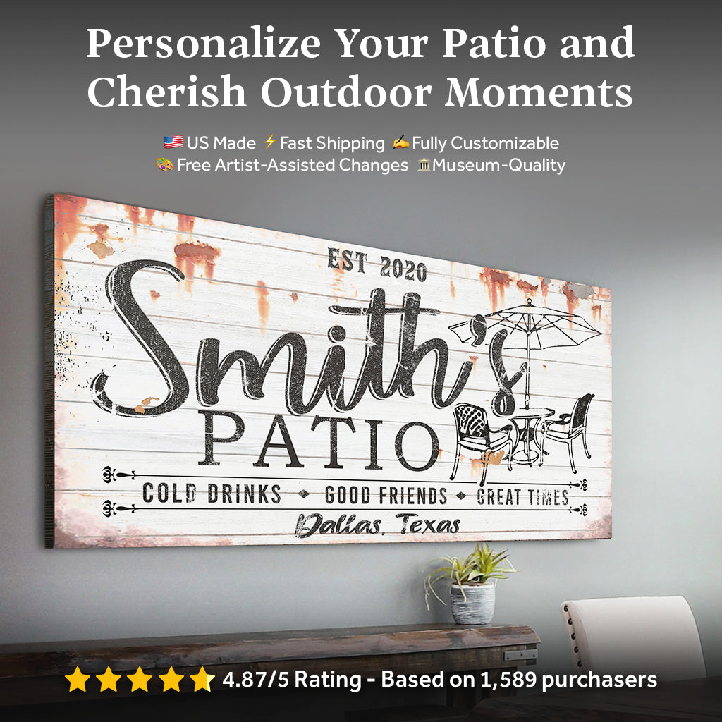 Personalized Family Patio Sign