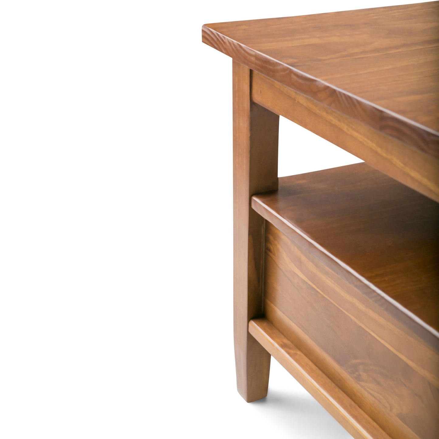 Classic Shaker Coffee Table in 2 Shades of Brown - Solid Wood - Easy Assembly