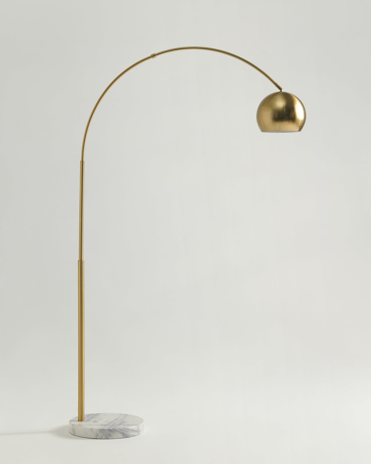 Perfect Arc Floor Lamp - Gracefully over 6' tall, in Chrome or Brass - LED Light