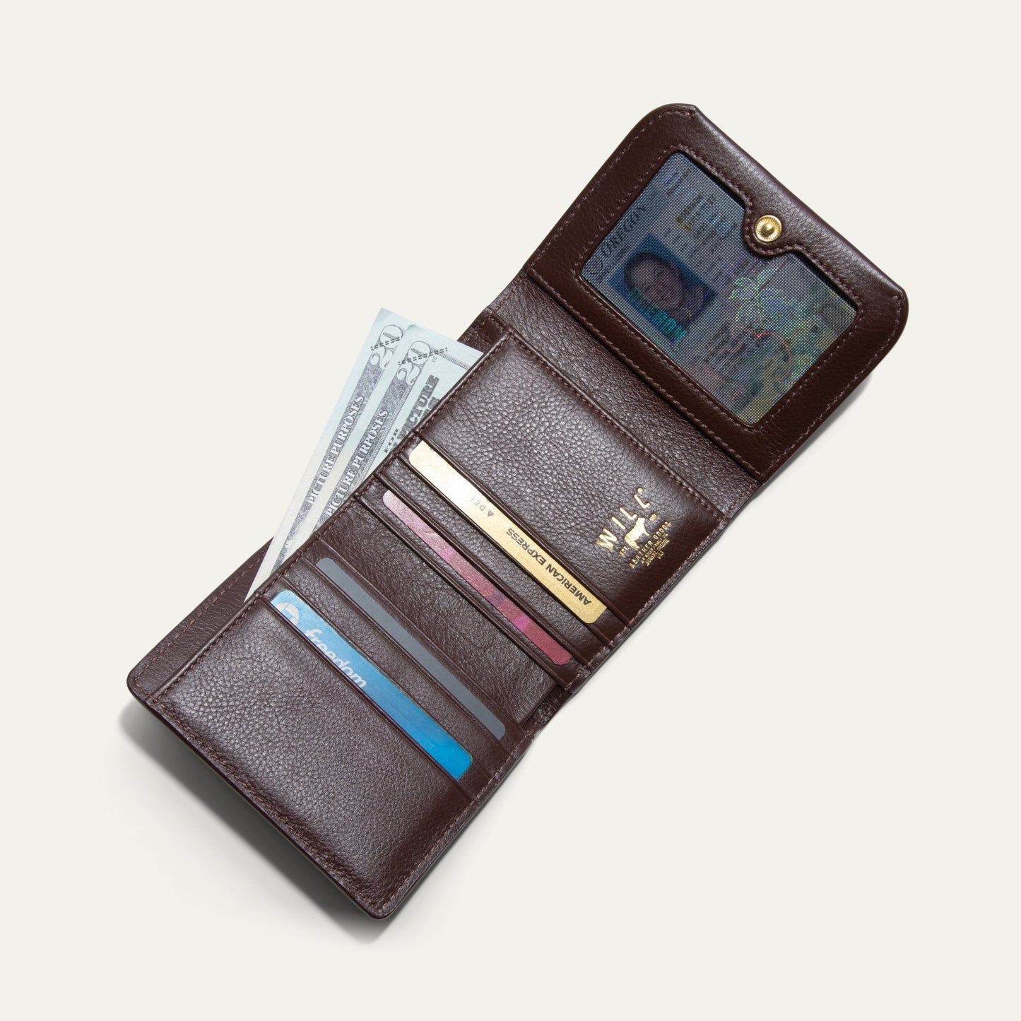 Compact Italian French Purse - 10 Colors - Soft Leather