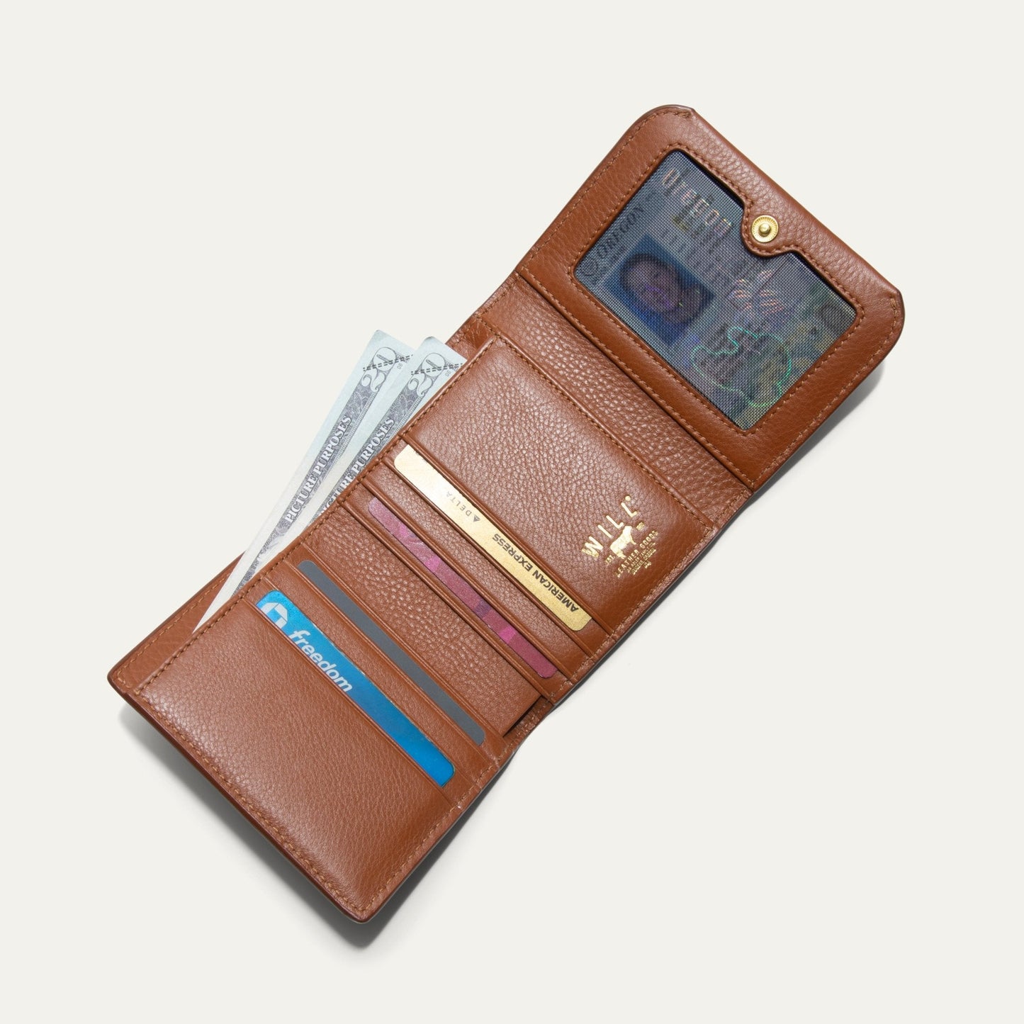Compact Italian French Purse - 10 Colors - Soft Leather