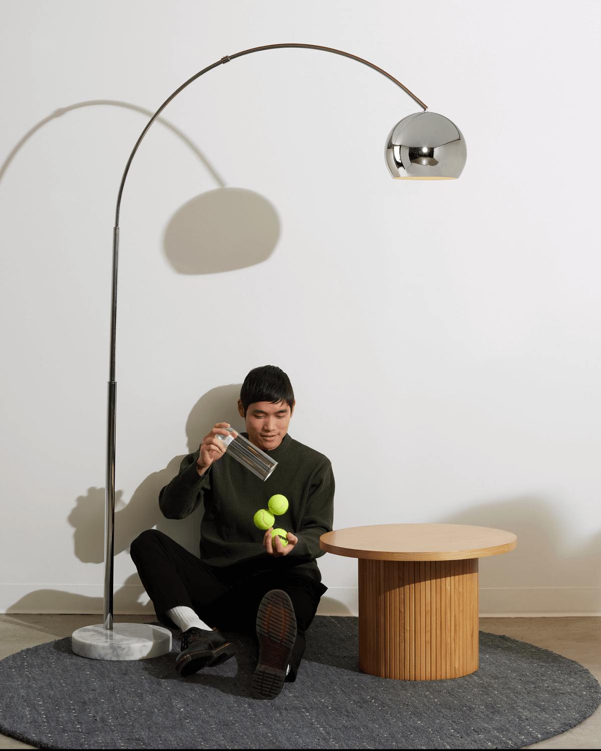 Perfect Arc Floor Lamp - Gracefully over 6' tall, in Chrome or Brass - LED Light