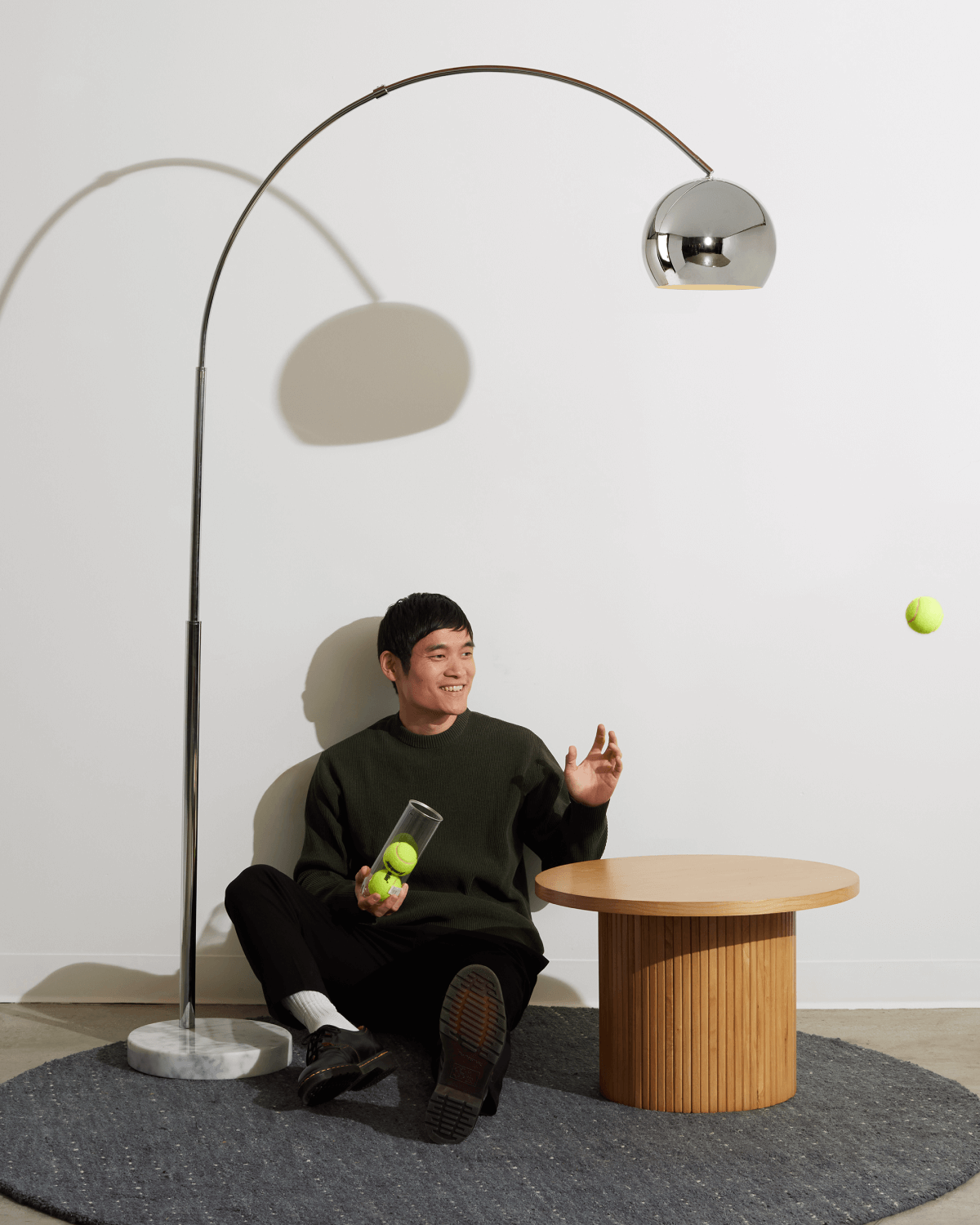 Perfect Arc Floor Lamp - Gracefully over 6' tall, in Chrome or Brass - LED Light