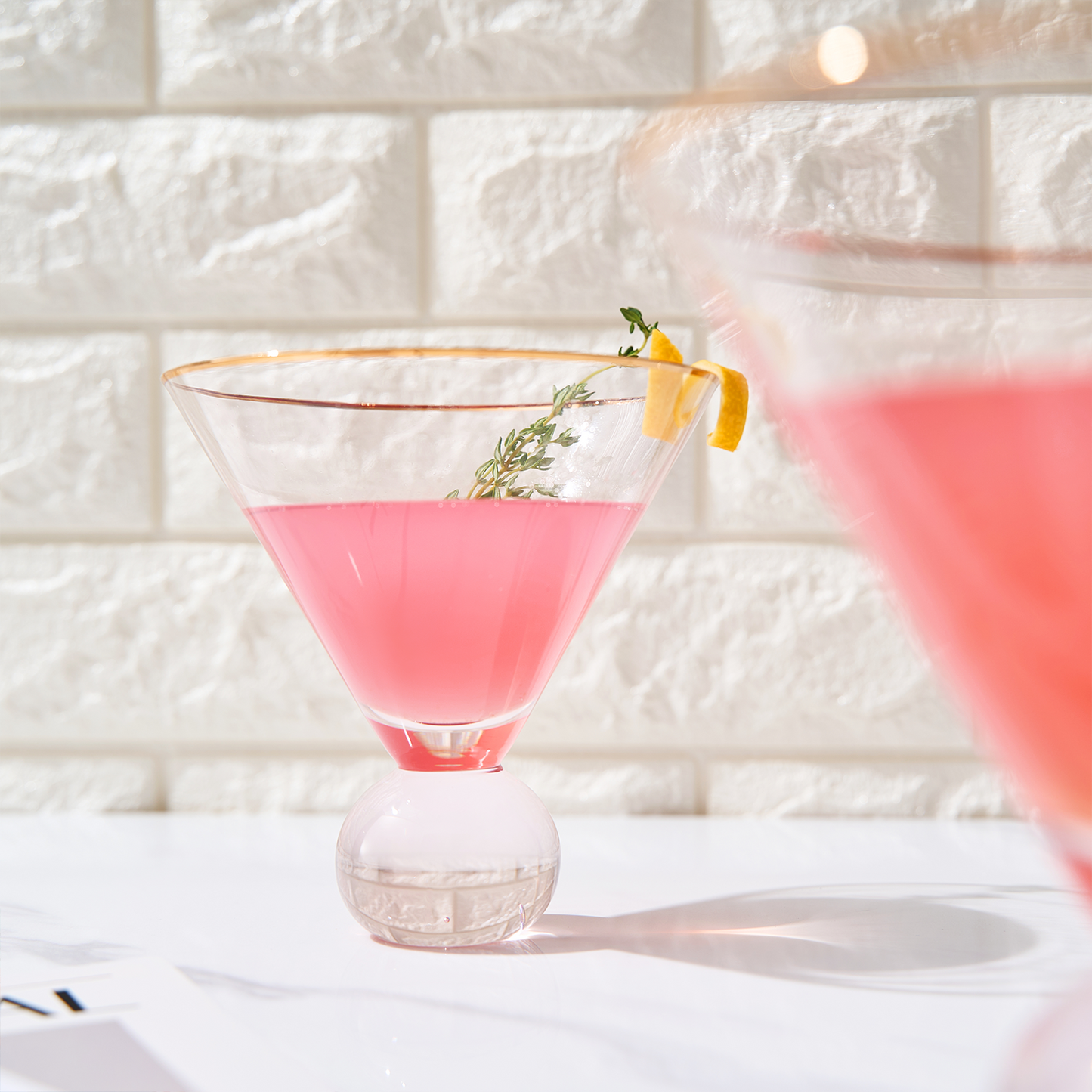 Contemporary Proposta Martini Cocktail Glassware - Set of 2
