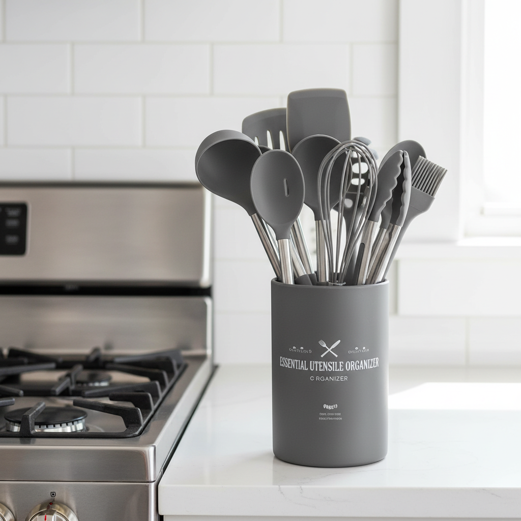 Non-Stick Stainless Steel Kitchen Cooking Utensil Set - 15 pcs - 8 Unique Color Sets