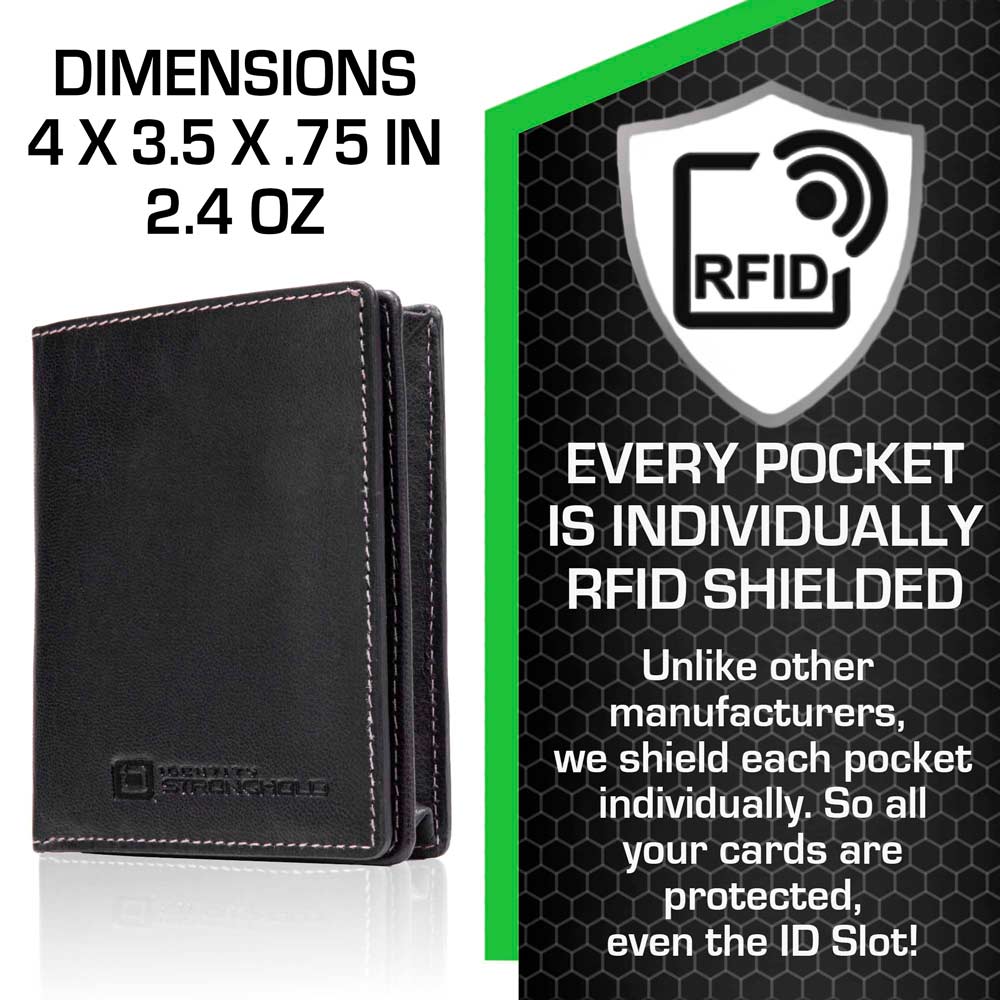 Maximum Storage in a Minimalist Wallet - RFID Secure - Five Leather Colors - Magnetic Closure