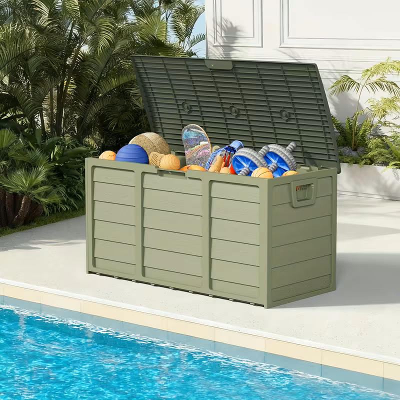 Heavy-Duty Outdoor Deck Boxes – Waterproof Patio Storage Boxes with Hinged Lid, Lockable & Easy Assembly (35 to 200 Gallon Sizes)