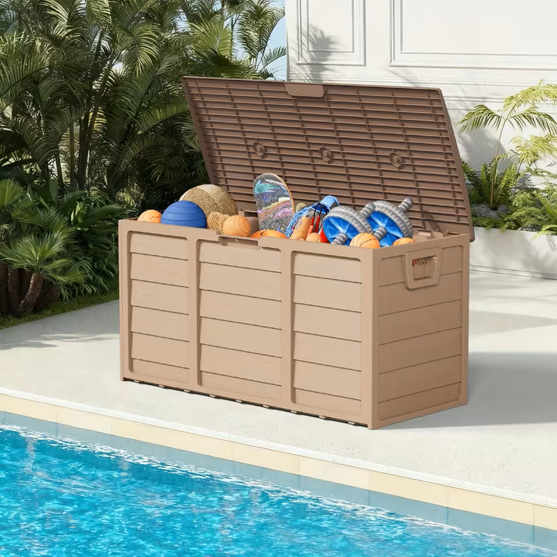 Heavy-Duty Outdoor Deck Boxes – Waterproof Patio Storage Boxes with Hinged Lid, Lockable & Easy Assembly (35 to 200 Gallon Sizes)