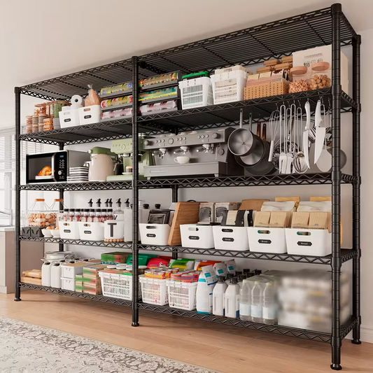 Adjustable Wire Shelving Racks - Multi Sizes -3/4/5/6/7/8 Tier Storage Shelves