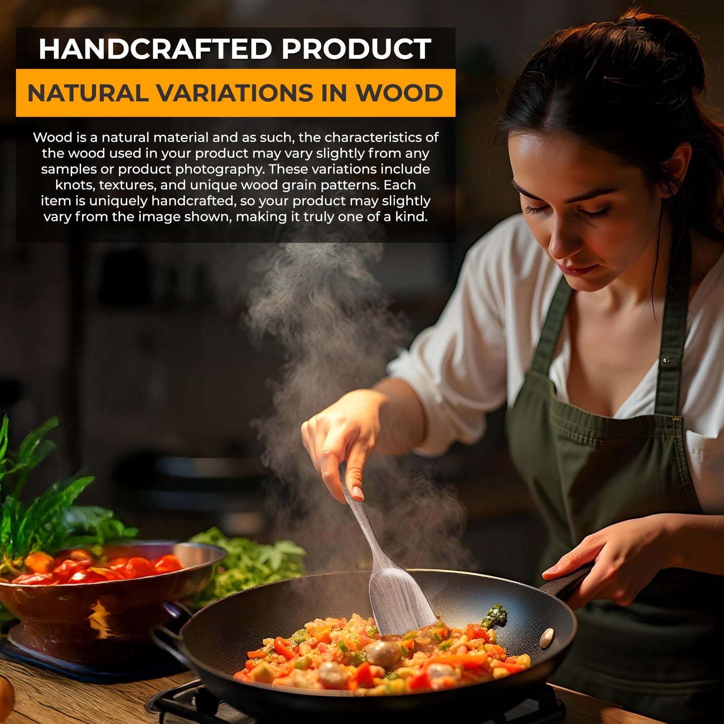8 Piece Wooden Utensil Set for Nonstick Pans and Cookware - Utensil Set with Spoon Rest and Holder - Lightweight, Heat Resistant, Non Toxic