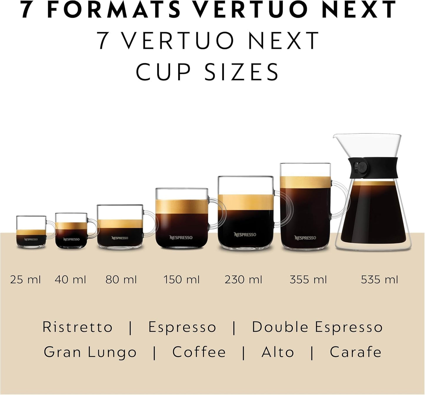 Vertuo Next Coffee and Espresso Maker by Breville, with Aeroccino Milk Frother, Light Grey