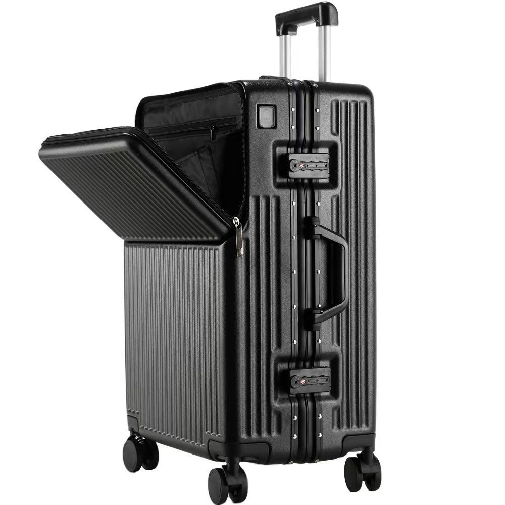 Hi-Tech, Retro Look Luggage  - 6 Colors - Aluminum-Framed Carry-On, Battery Hookup, Cup Holder and Spinner Wheels