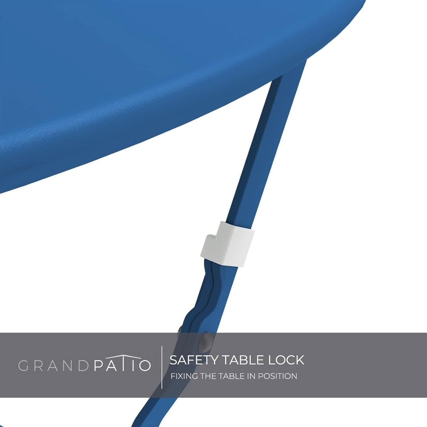 Peacock Blue Folding Patio Bistro Set 3 Piece Outdoor