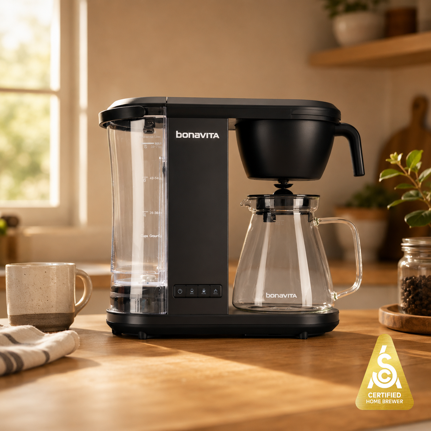 Your Best Drip Coffee - Enthusiast 8-Cup Drip Coffee Brewer with 1.3L Thermal or Glass Carafe