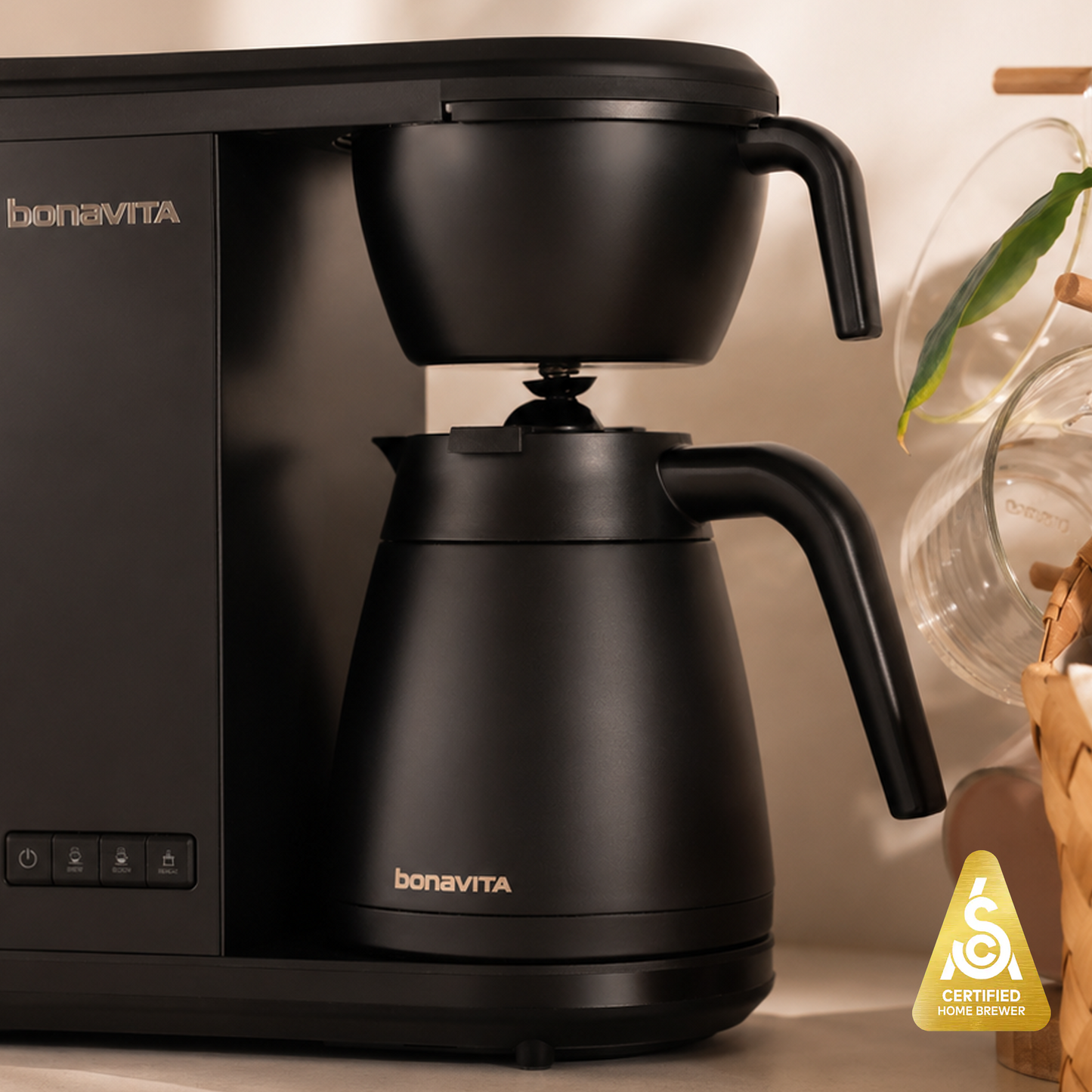 Your Best Drip Coffee - Enthusiast 8-Cup Drip Coffee Brewer with 1.3L Thermal or Glass Carafe