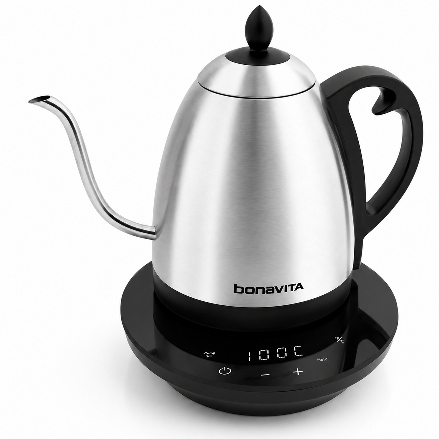 Bonavita Cosmopolitan 1.0L Gooseneck Precision Temperature, Precision Pour Electric Kettle in 4 Dramatic Finishes
