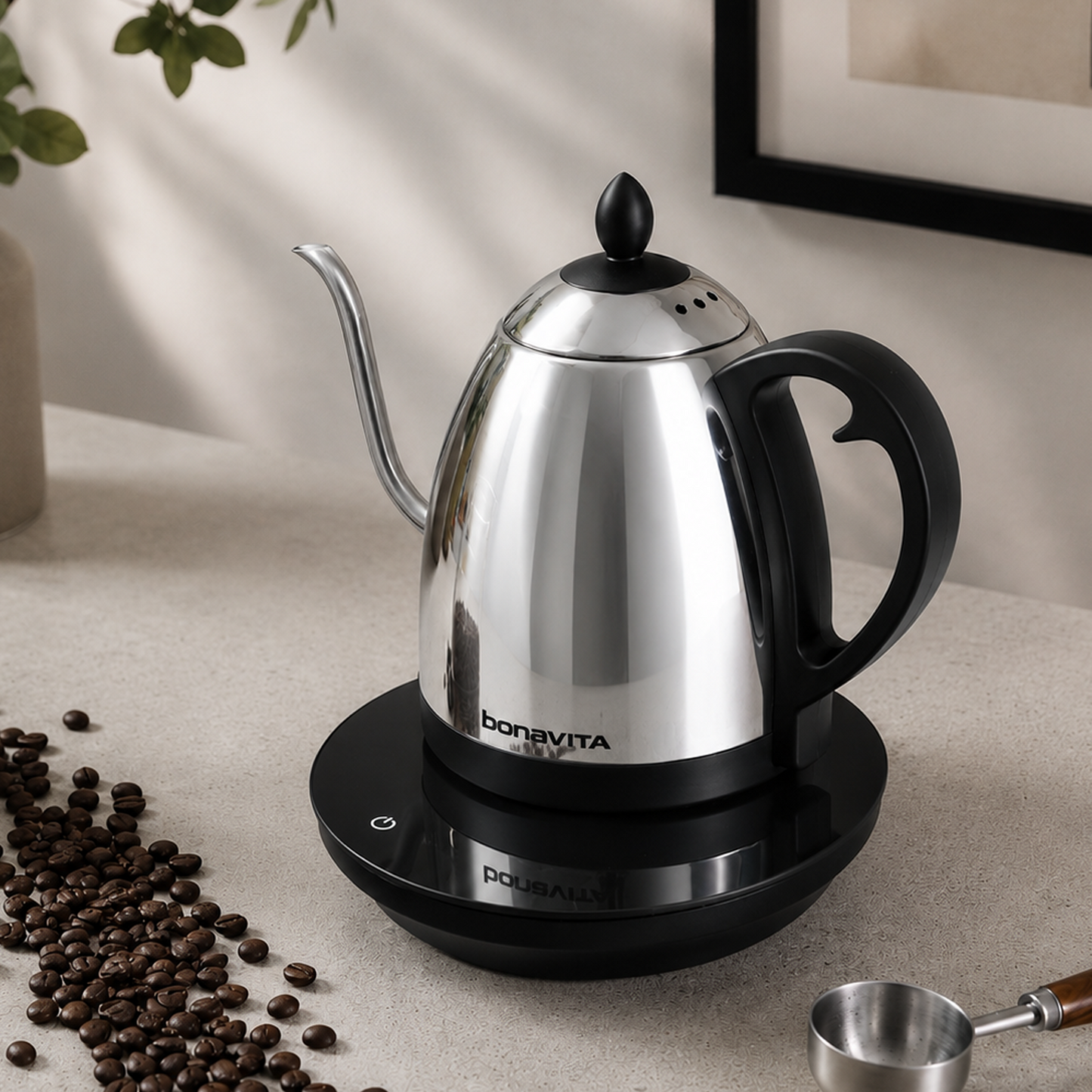 Bonavita Cosmopolitan 1.0L Gooseneck Precision Temperature, Precision Pour Electric Kettle in 4 Dramatic Finishes