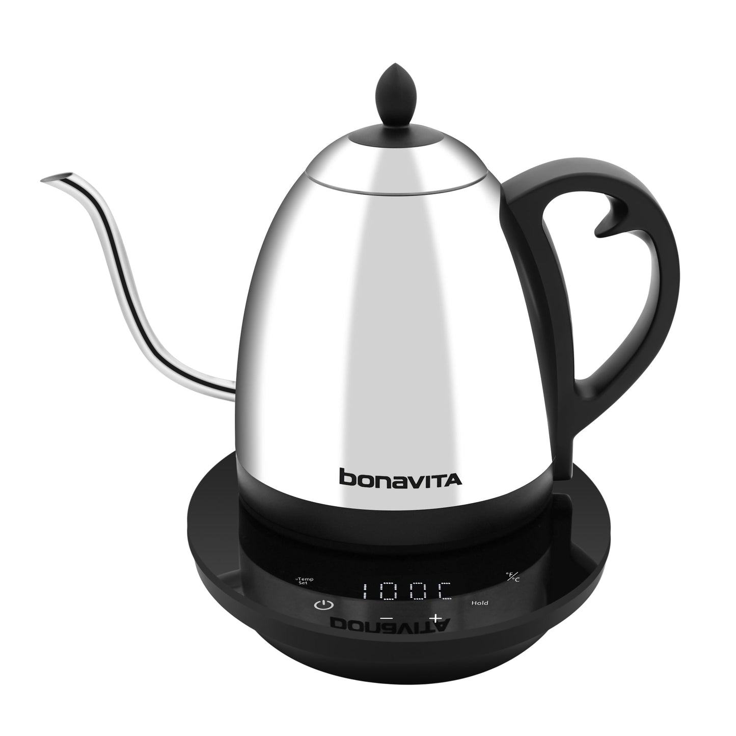 Bonavita Cosmopolitan 1.0L Gooseneck Precision Temperature, Precision Pour Electric Kettle in 4 Dramatic Finishes