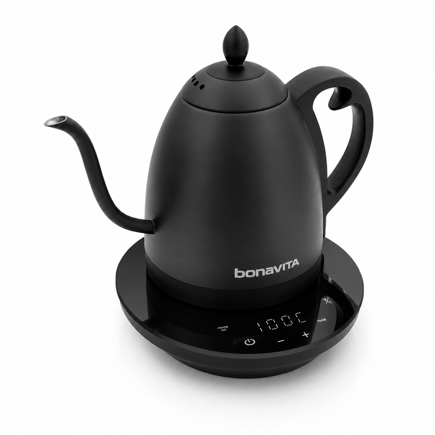Bonavita Cosmopolitan 1.0L Gooseneck Precision Temperature, Precision Pour Electric Kettle in 4 Dramatic Finishes