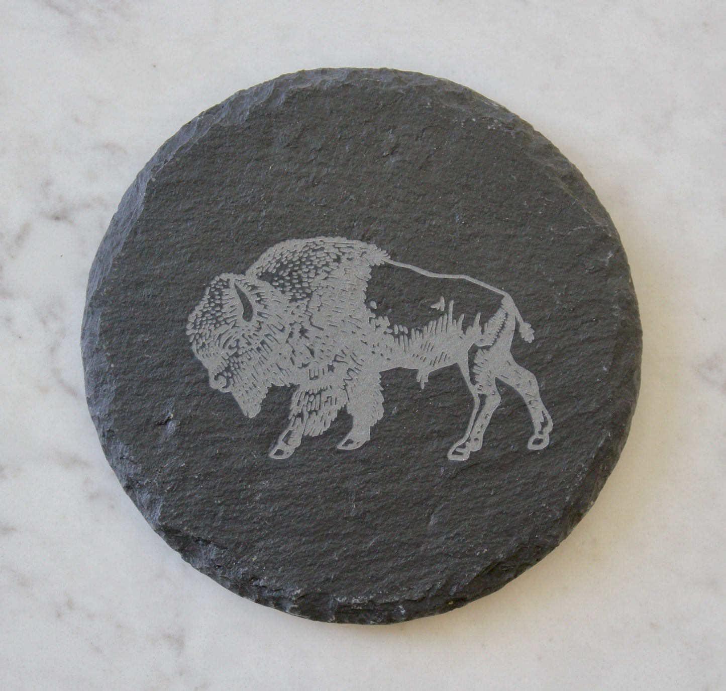 Protect your Tabletops with Bison Coaster Set (Slate or Leatherette)