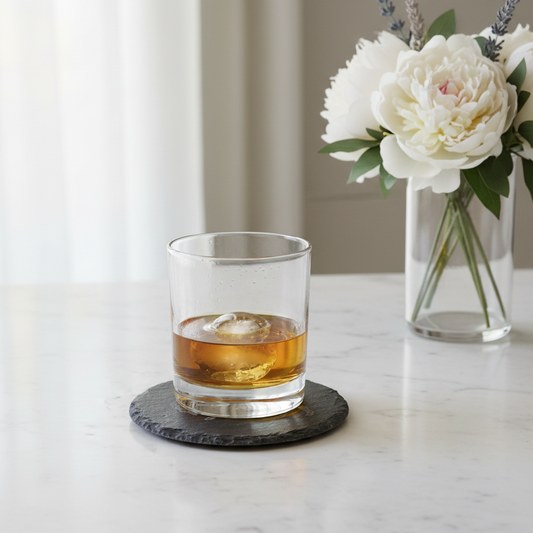 Protect your Tabletops with Bison Coaster Set (Slate or Leatherette)