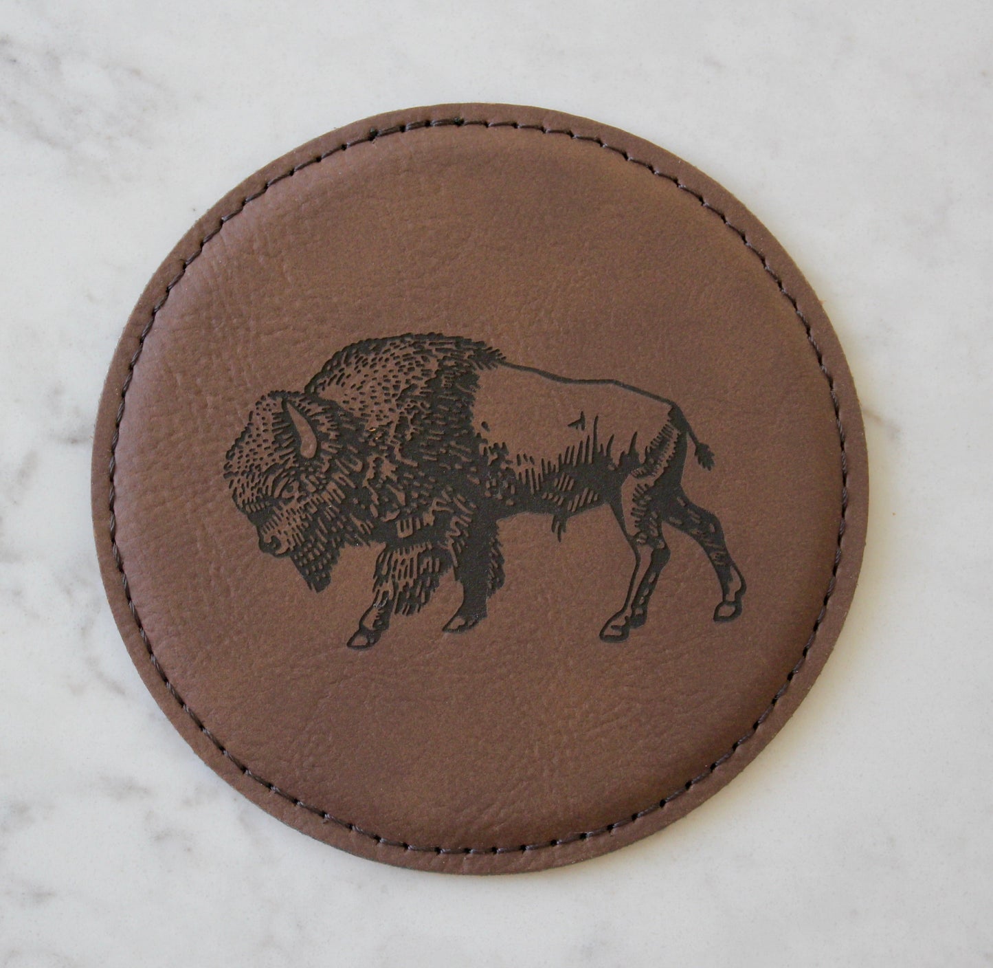 Protect your Tabletops with Bison Coaster Set (Slate or Leatherette)
