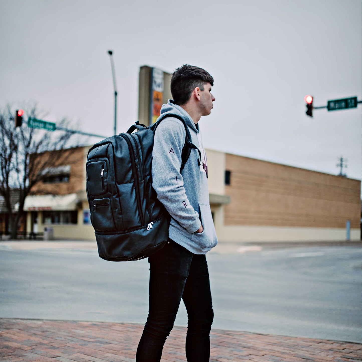 Black Leather Carry On Backpack - Patented Multi-Function Design - 3 Styles - as seen in GQ and Forbes