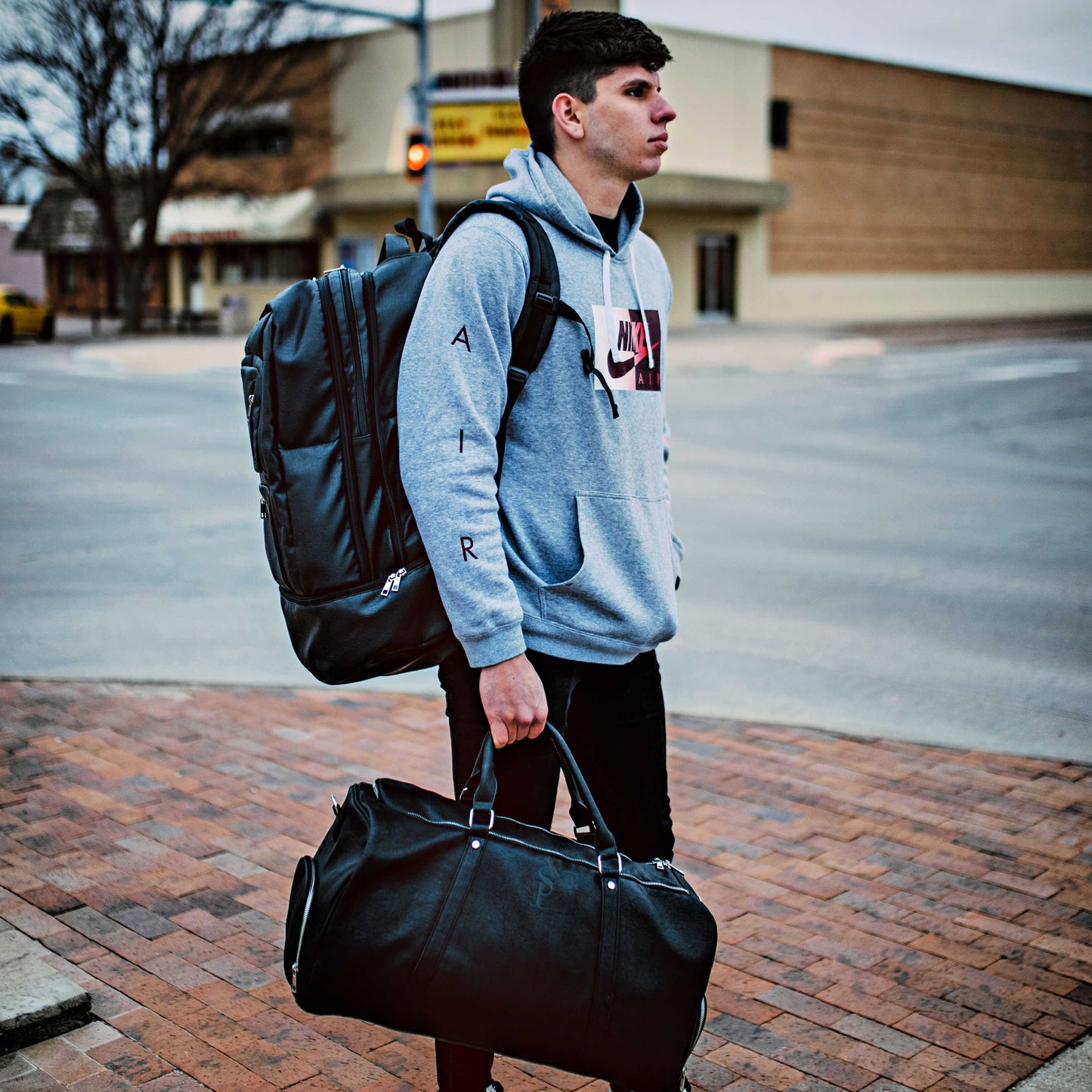 Black Leather Carry On Backpack - Patented Multi-Function Design - 3 Styles - as seen in GQ and Forbes
