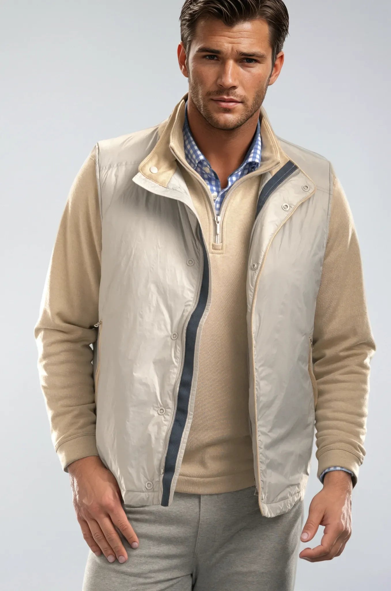 Tech Travel Vest - Silver Grey