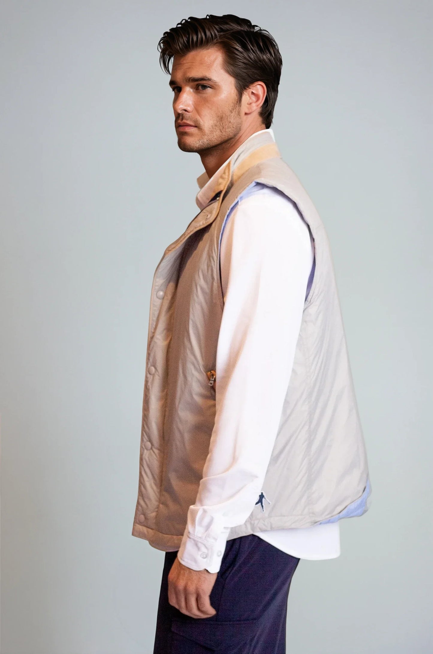 Tech Travel Vest - Silver Grey