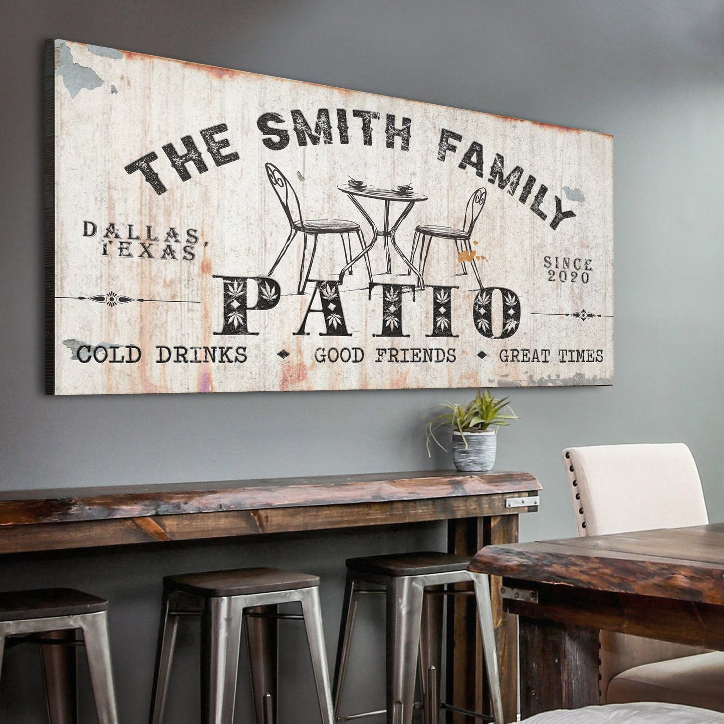 Personalized Family Patio Sign