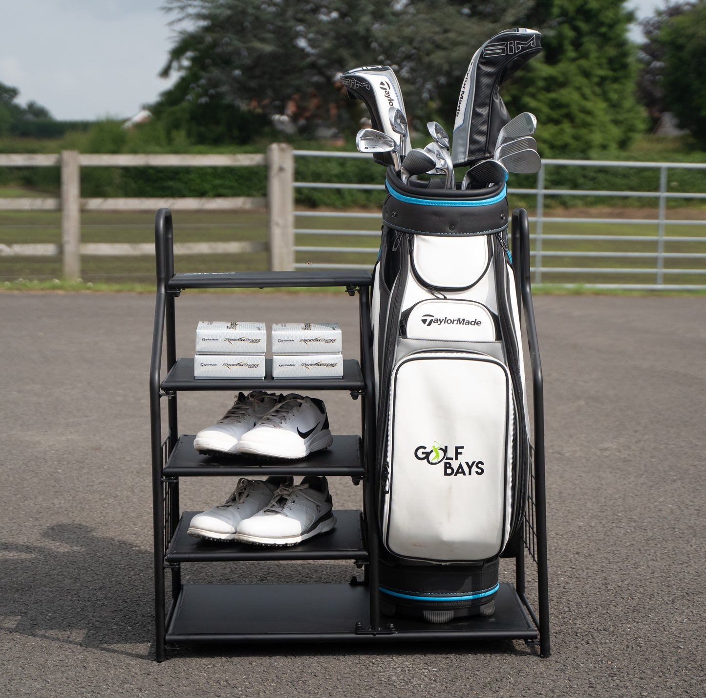 GolfBays Single Bag Display Storage Organiser - Keep your Golf Gear under control