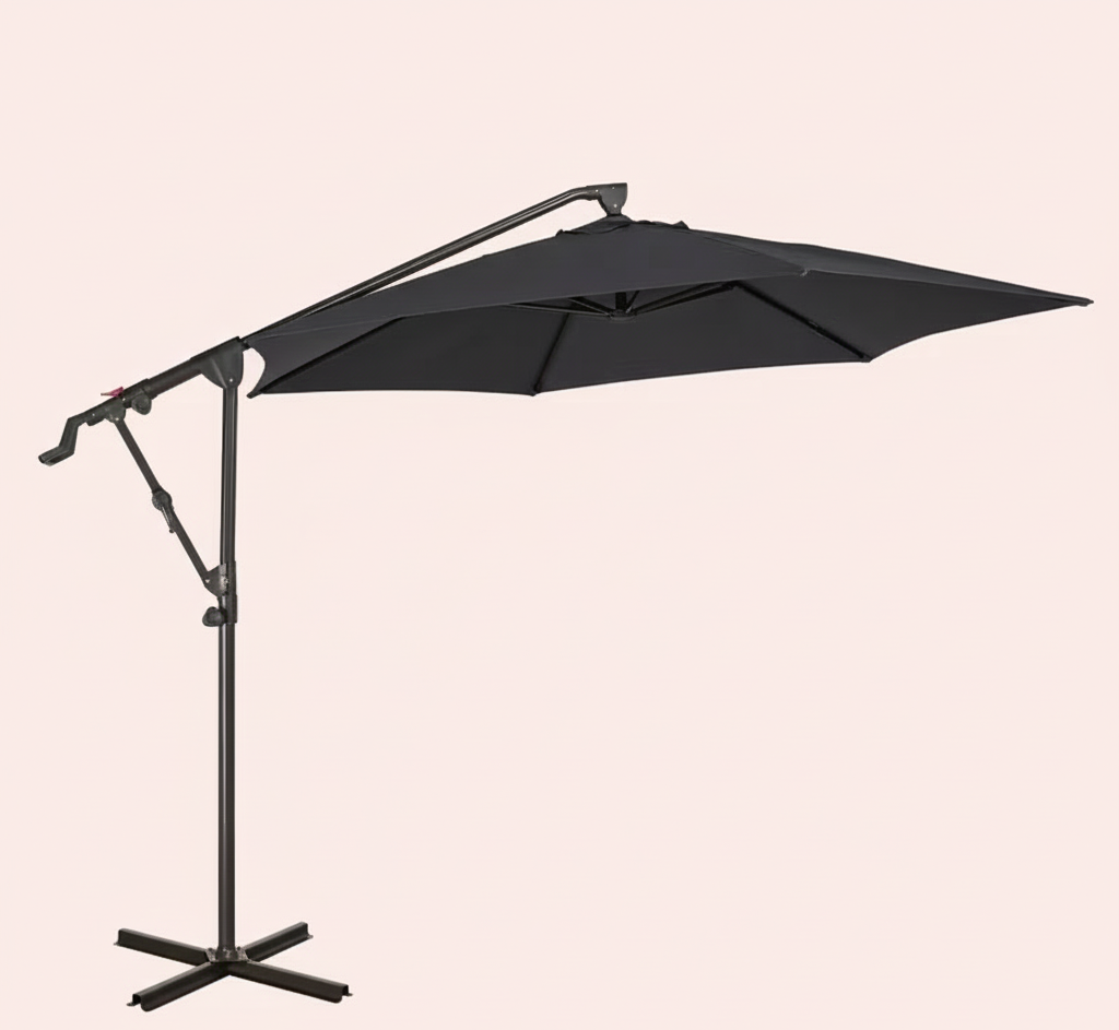 10 ft Cantilever Patio Umbrella with Crank – Four Colors
