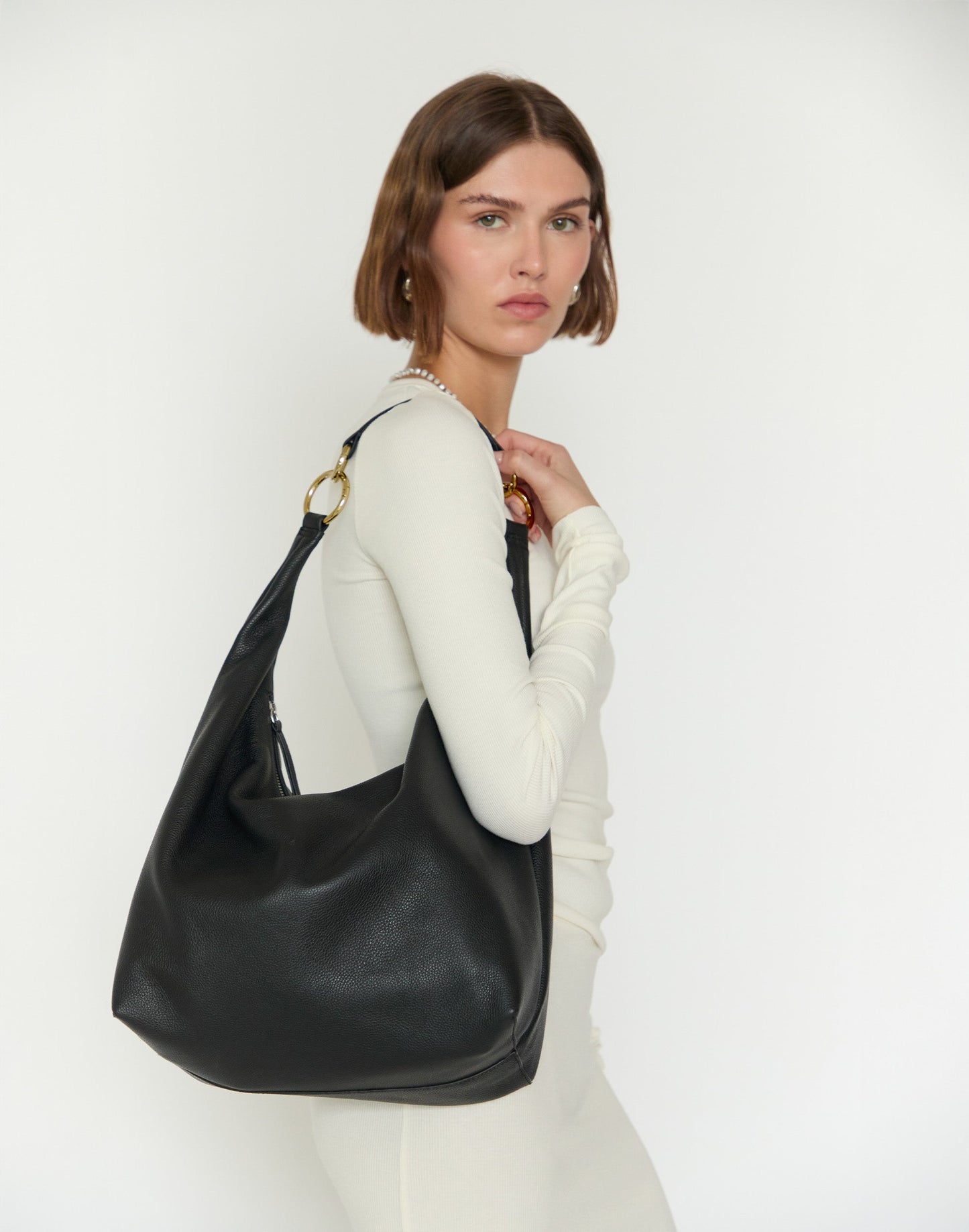 The Hobo Ring Bag - Italian Made in 7 Colors - Switch from Shoulder to Crossbody