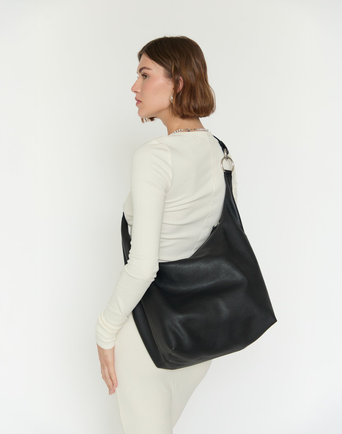 The Hobo Ring Bag - Italian Made in 7 Colors - Switch from Shoulder to Crossbody