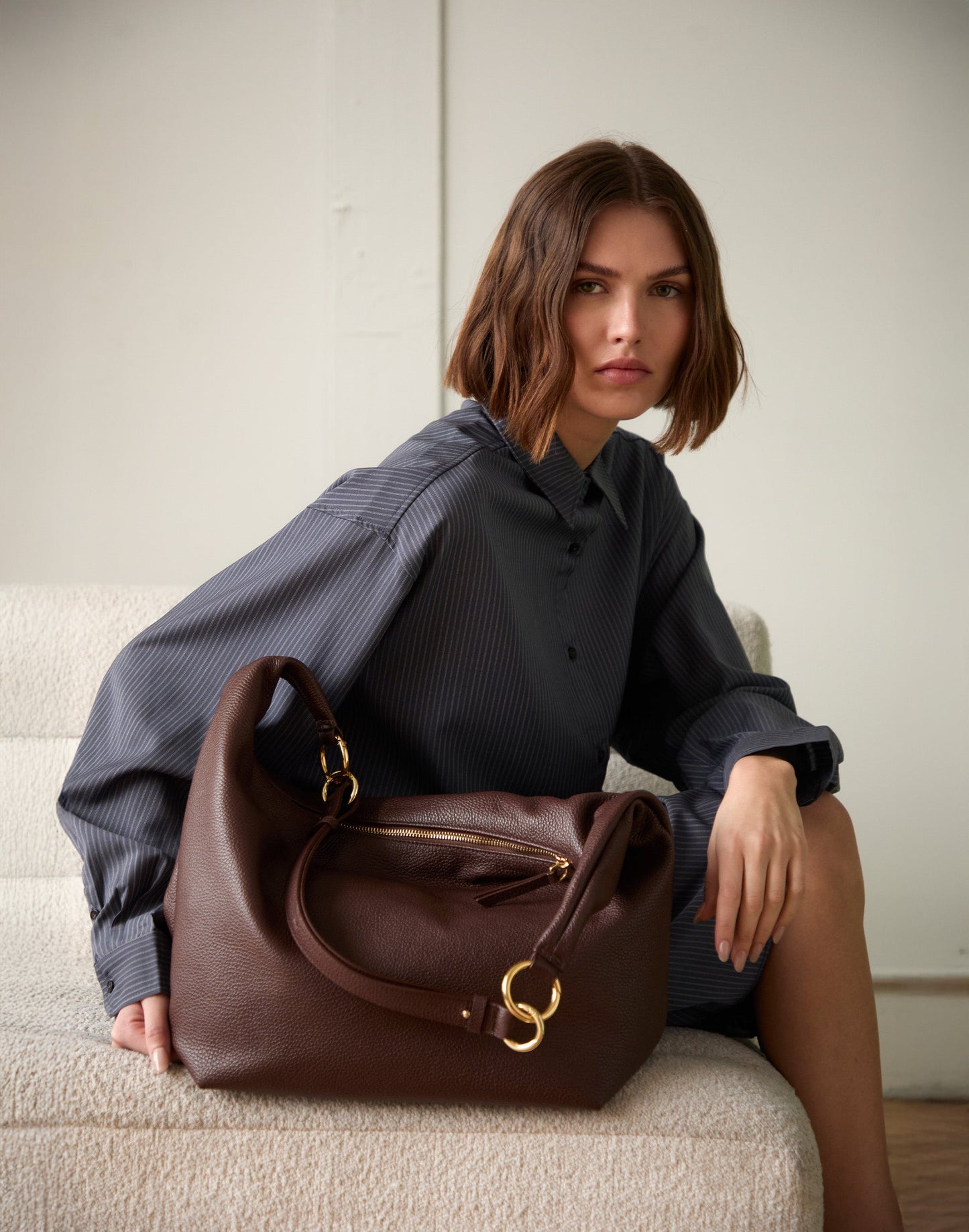 The Hobo Ring Bag - Italian Made in 7 Colors - Switch from Shoulder to Crossbody