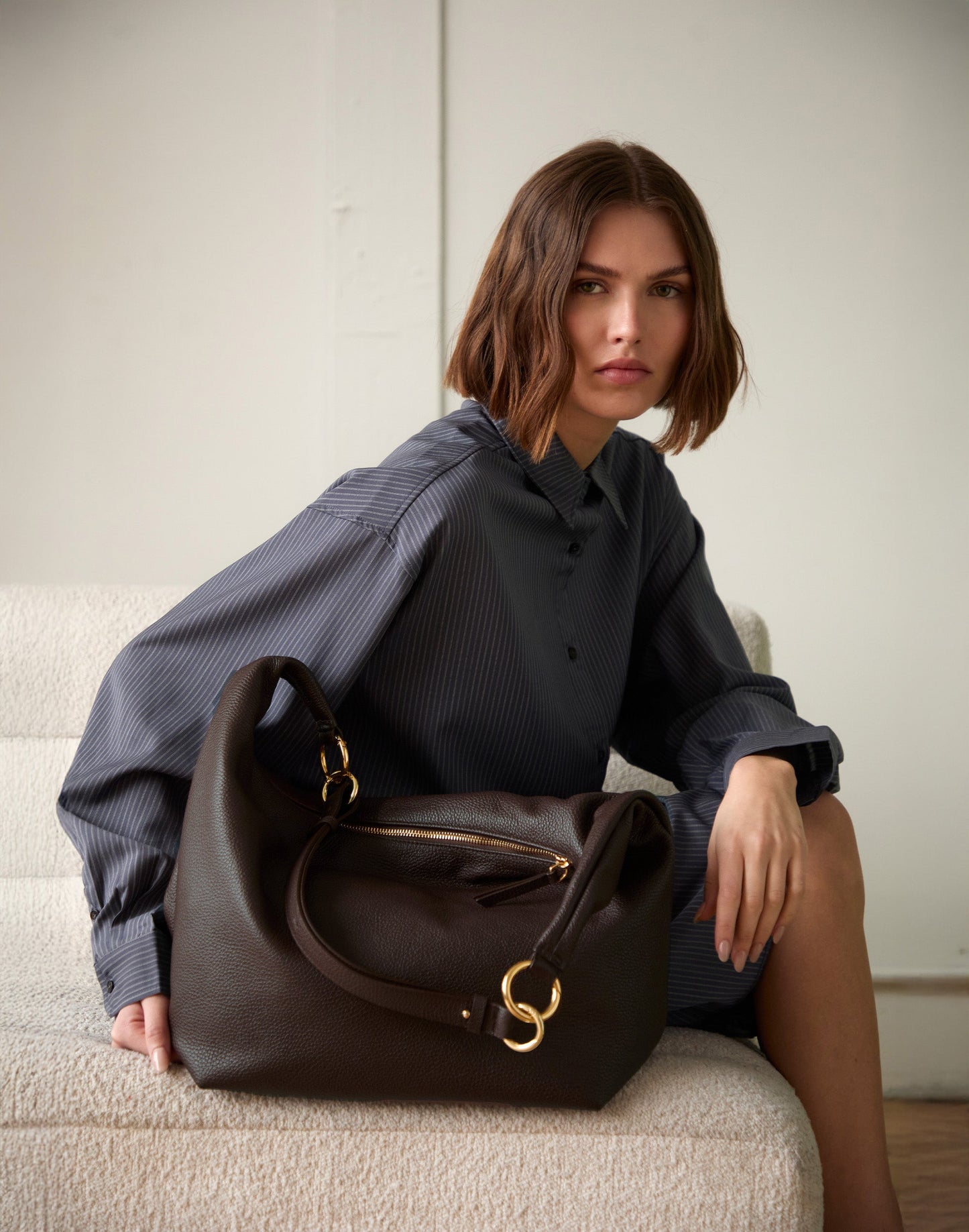 The Hobo Ring Bag - Italian Made in 7 Colors - Switch from Shoulder to Crossbody