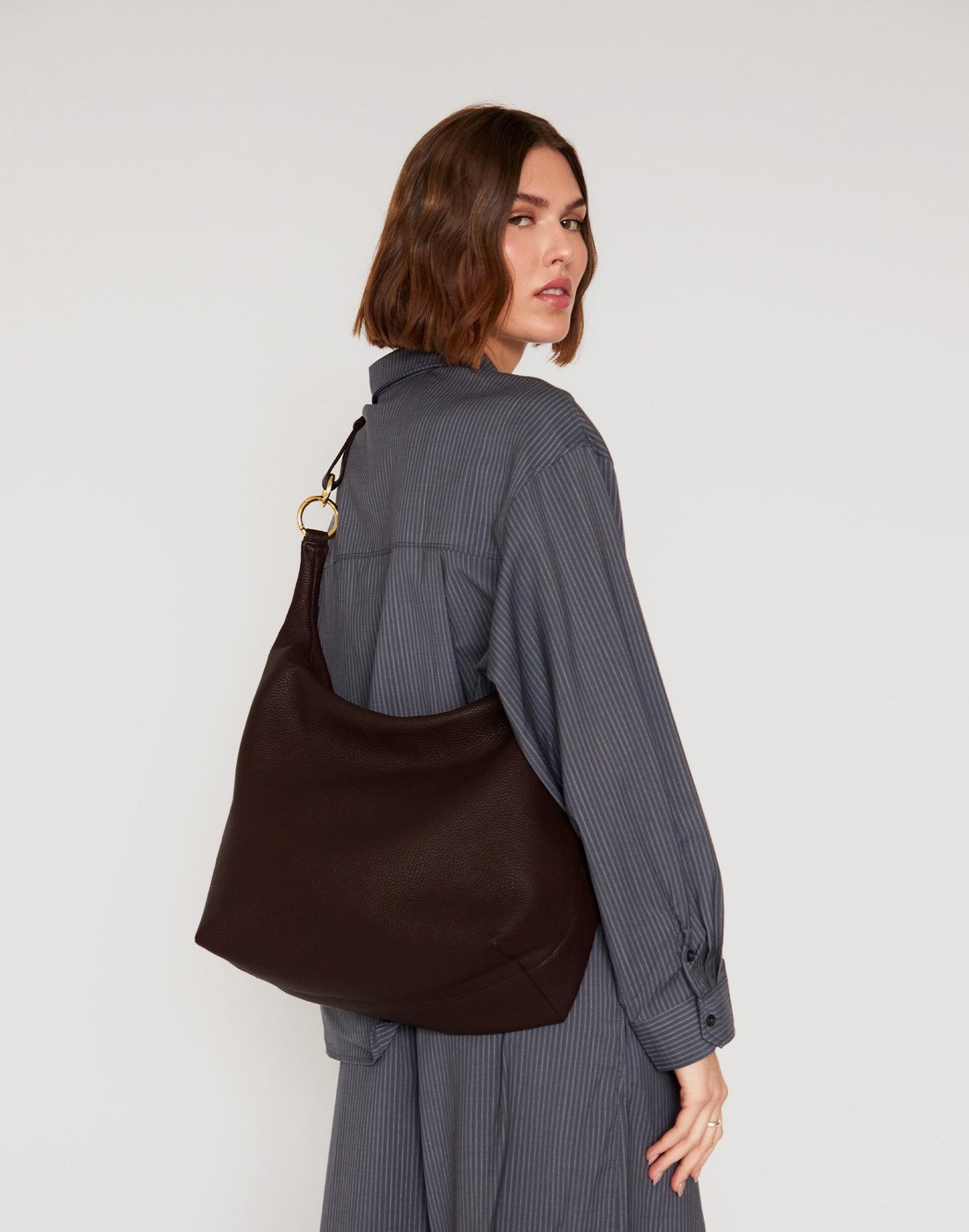 The Hobo Ring Bag - Italian Made in 7 Colors - Switch from Shoulder to Crossbody