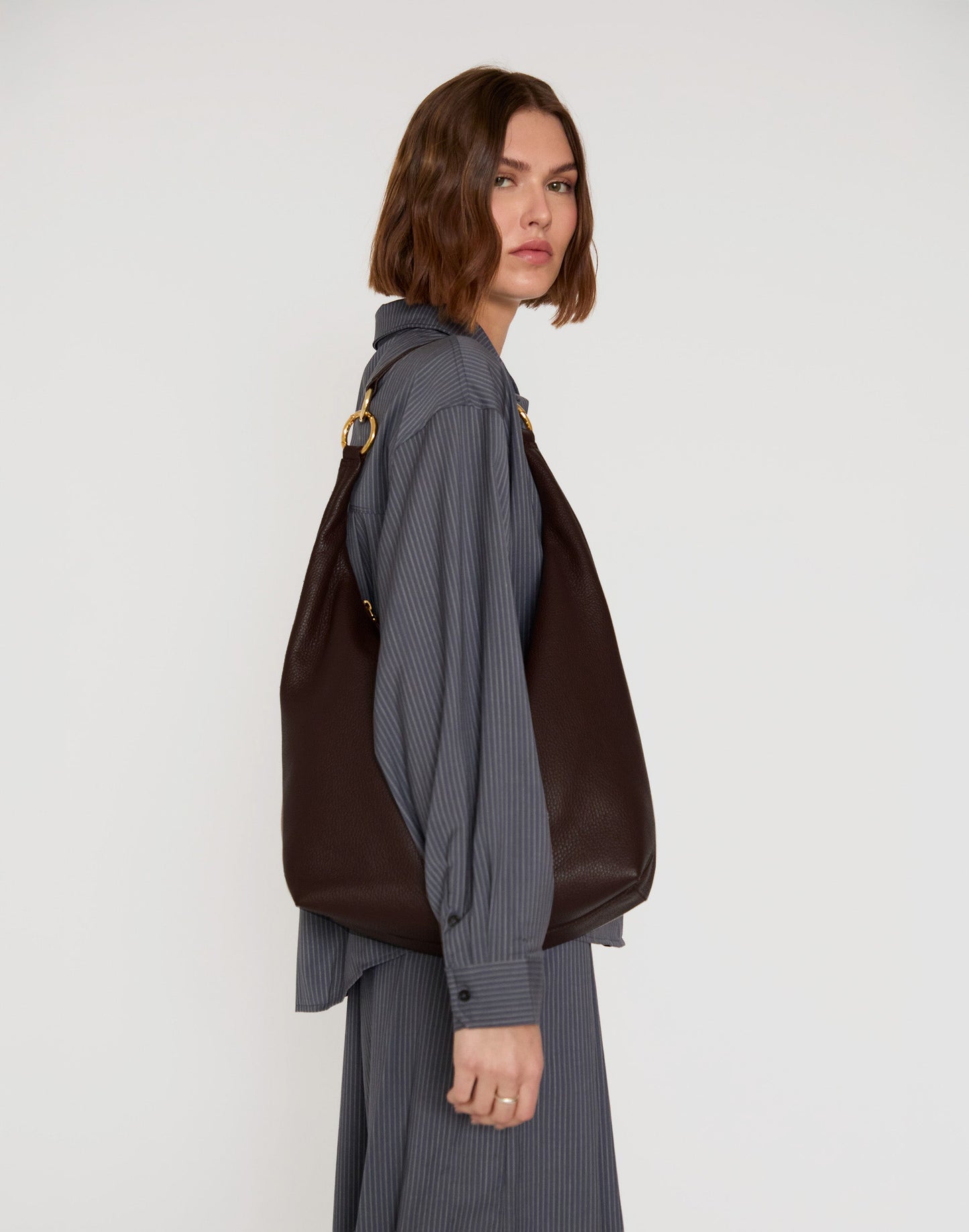 The Hobo Ring Bag - Italian Made in 7 Colors - Switch from Shoulder to Crossbody