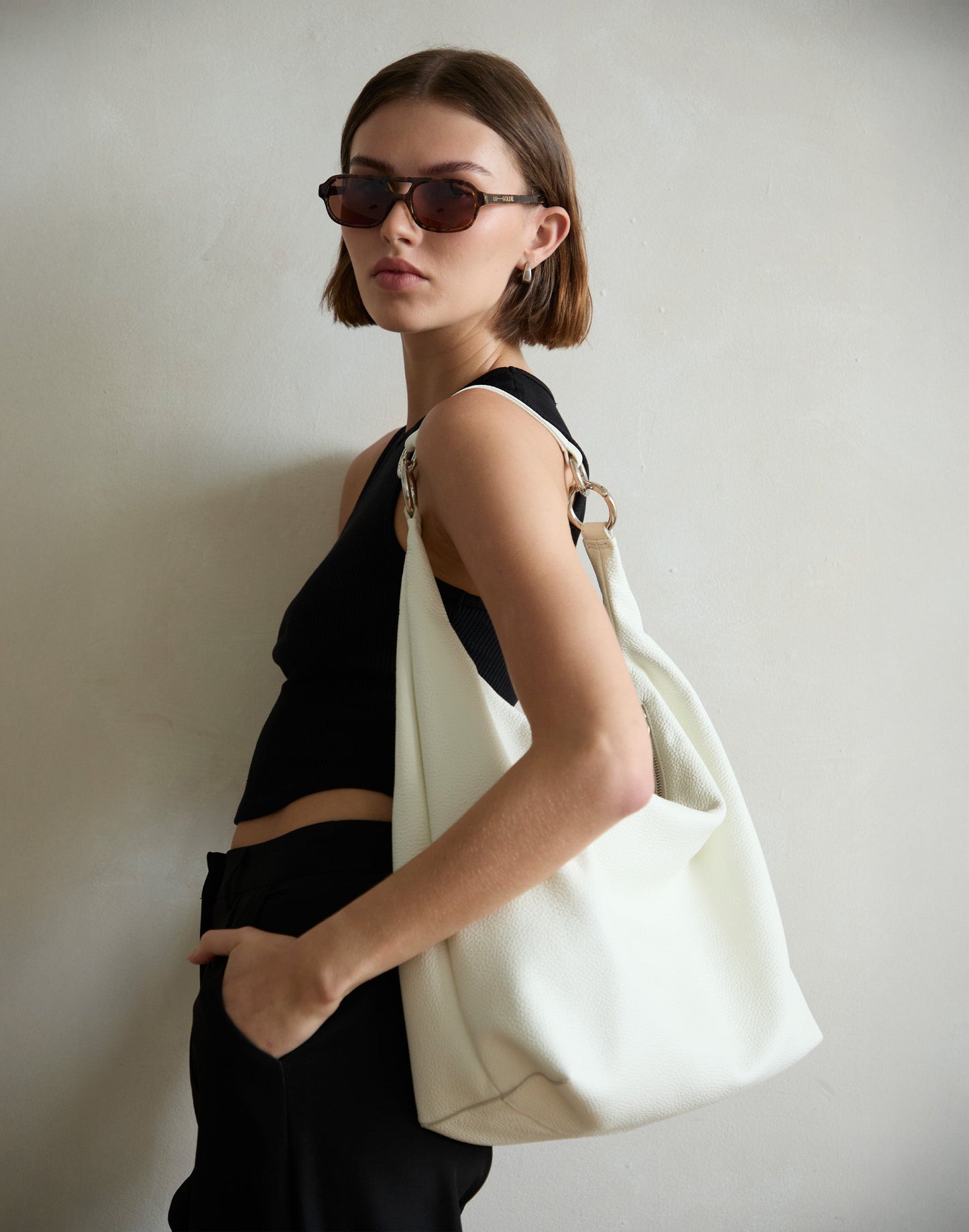 The Hobo Ring Bag - Italian Made in 7 Colors - Switch from Shoulder to Crossbody