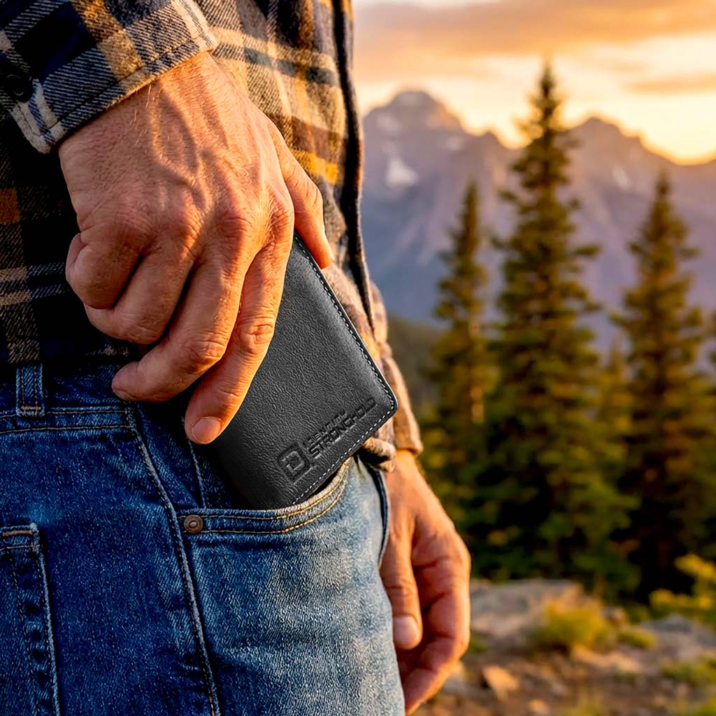 Maximum Storage in a Minimalist Wallet - RFID Secure - Five Leather Colors - Magnetic Closure