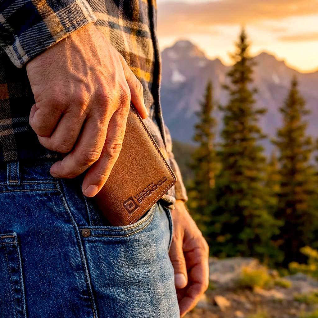 Maximum Storage in a Minimalist Wallet - RFID Secure - Five Leather Colors - Magnetic Closure