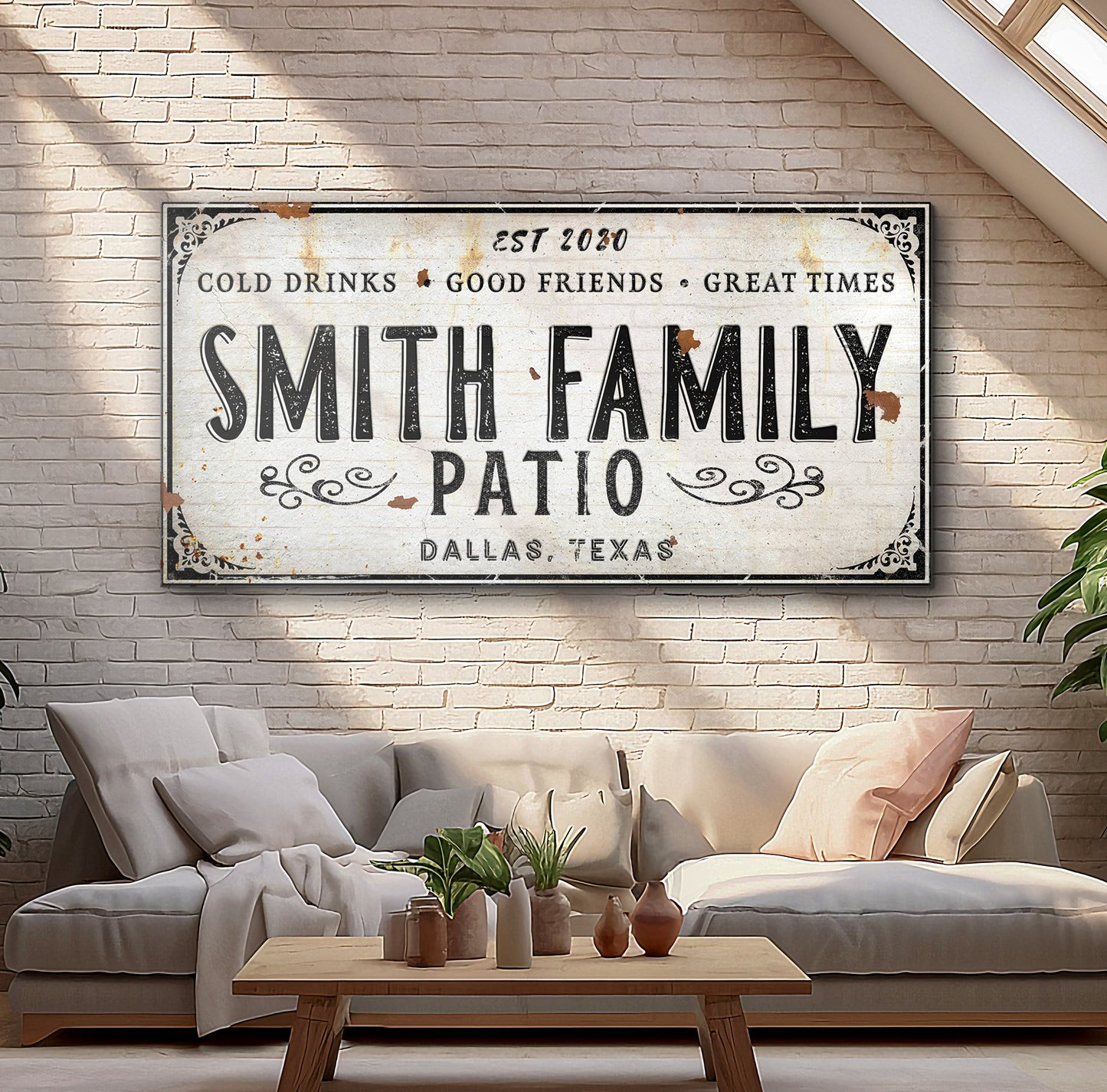Personalized Family Patio Sign