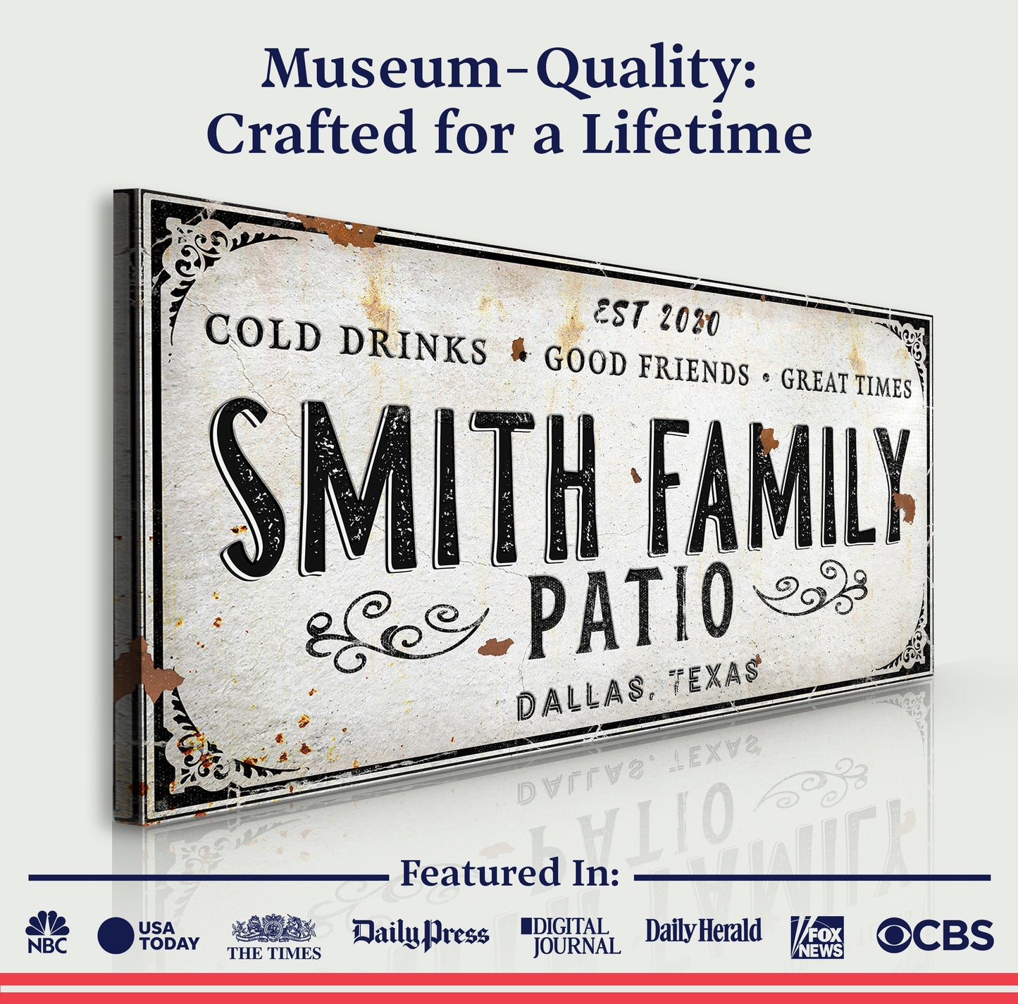 Personalized Family Patio Sign