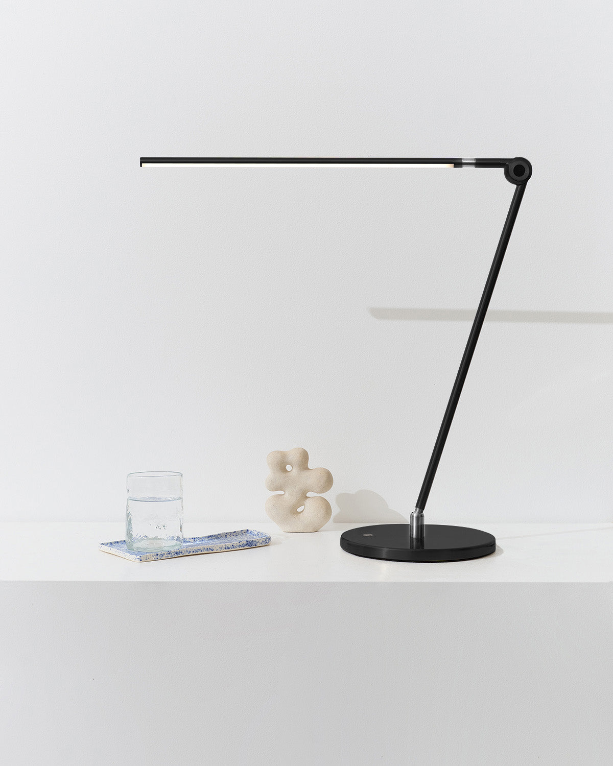 Clean Minimalist LED Lamp - Fully Adjustable - In Black, Brass, and Green