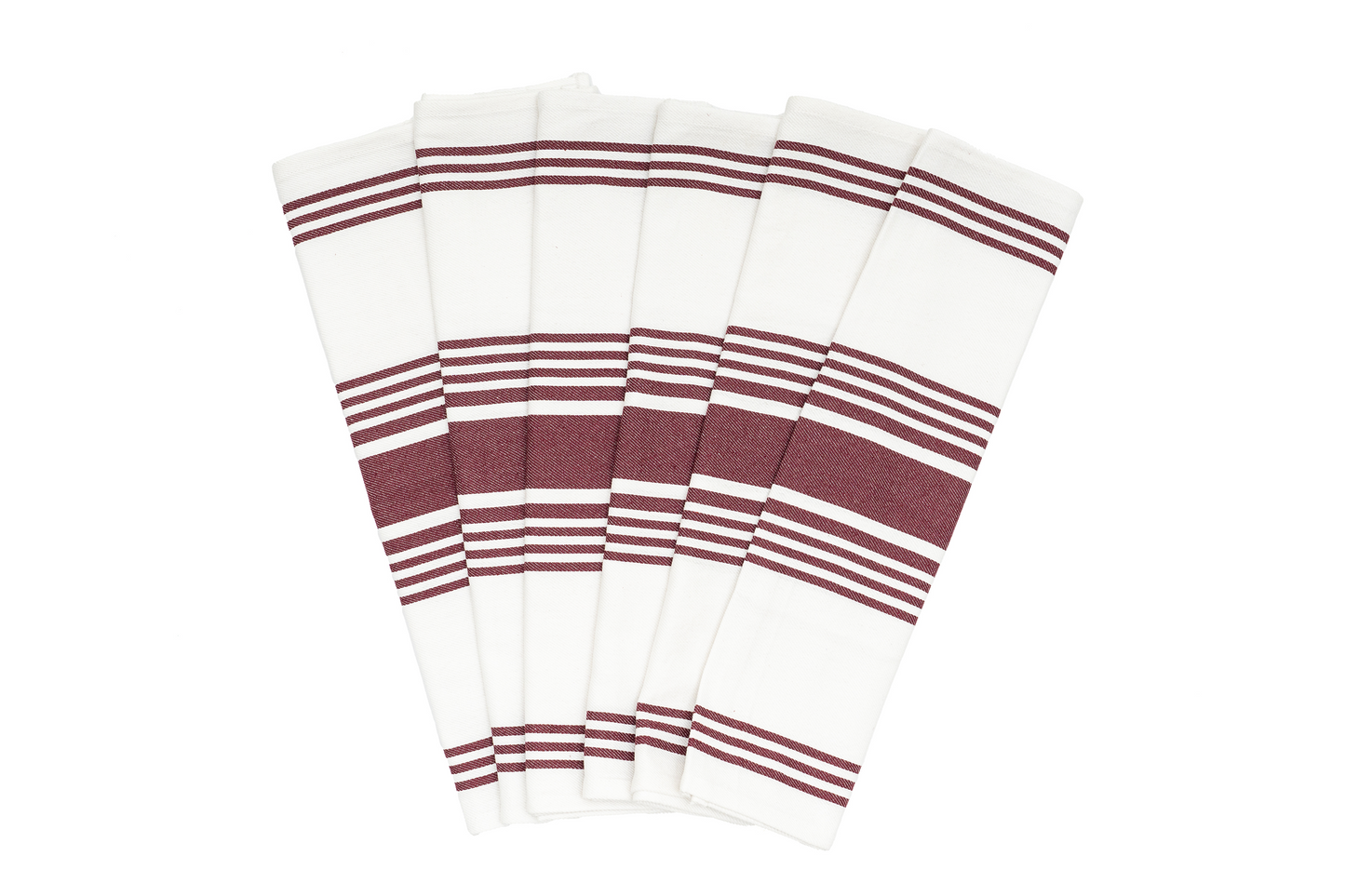 Striped Kitchen Towels - Pure Cotton - 8 Colors available in sets of 6