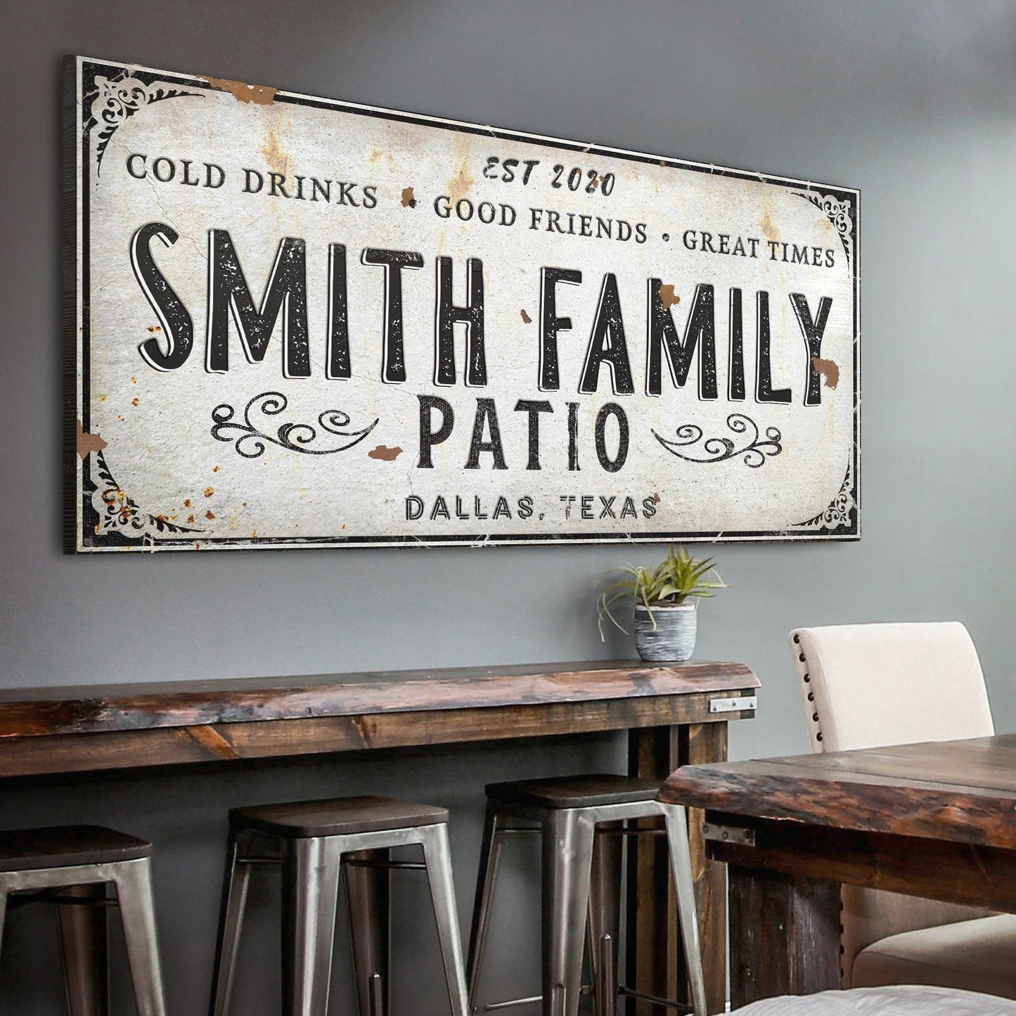 Personalized Family Patio Sign