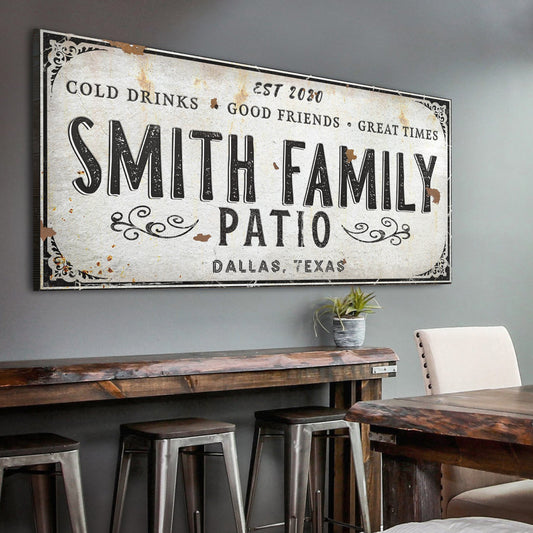Personalized Family Patio Sign
