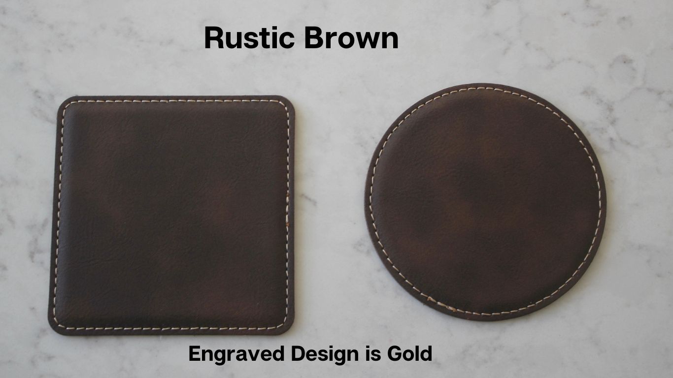 Protect your Tabletops with Bison Coaster Set (Slate or Leatherette)