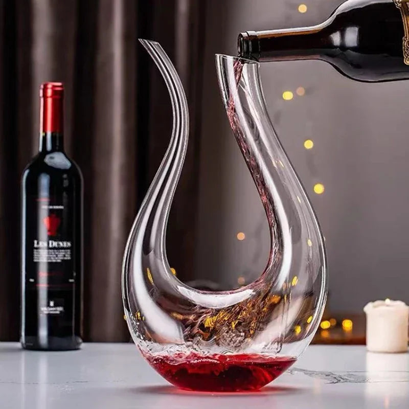 Handmade Crystal Red Wine Decanter (1500ML)  - Improves Flavor and Pours Beautifully